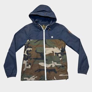 Element Wolfeboro Collection Jacket Men's Medium Navy Blue Camo Full Zip Hooded